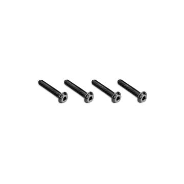 jConcepts 3x16mm Top Hat Titanium Screw-Stealth Black - 4pc (JC5042-2)