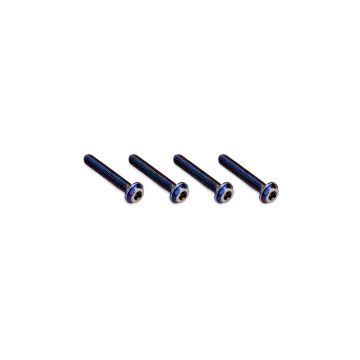 jConcepts 3x18mm Top Hat Titanium Screw - Burnt Blue - 4pc (JC5043-1)