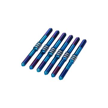 jConcepts RC10B7 3.5 x 48mm Fin Ti Turnbuckle Burnt Blue 6pc (JC5136-1)