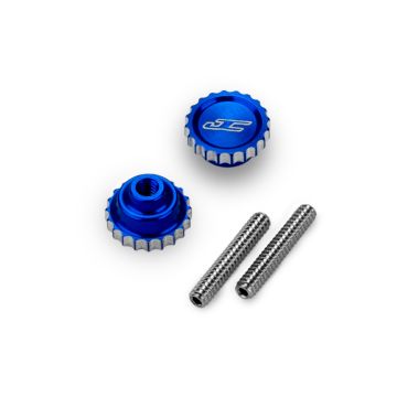 jConcepts 4-40 Future Thumb Nut w/ Set Screw 2pc - Blue (JC5240-1)