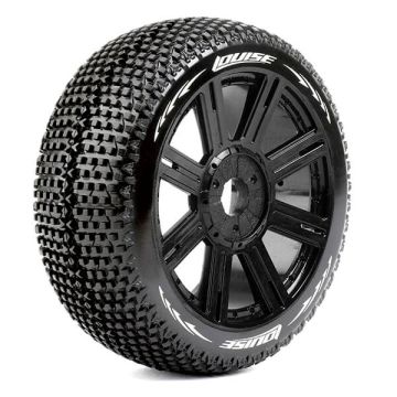 Louise RC B-Turbo 1:8 Fr/Rr Soft Hex 17mm Spoke Black (L-T3104SB)