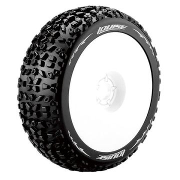 Louise RC B-Mazinger 1:8 Fr/Rr Soft Hex 17mm White (L-T3108SW)