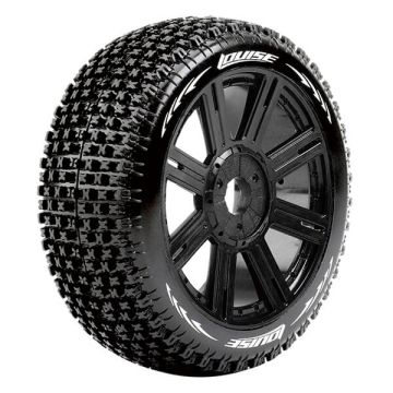 Louise RC B-Pirate 1:8 Fr/Rr Super Soft Hex 17mm Spoke Black (L-T3126VB)