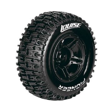 Louise RC SC-Pioneer 1:10 Fr/Rr Soft Arrma Senton 6S Black 17mm Hex (L-T3148SBM)