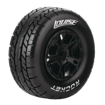 Louise RC SC-Rocket 1:10 Fr/Rr Soft Arrma Senton 6S Black 17mm Hex (L-T3154SBM)