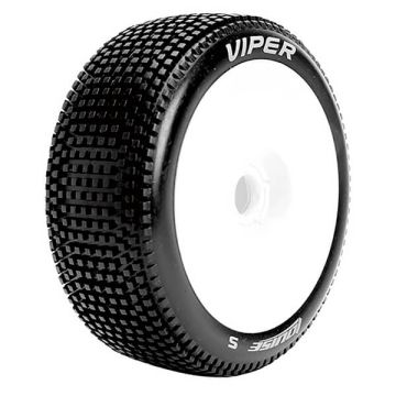 Louise RC B-Viper 1:8 Fr/Rr Super Soft Hex 17mm White (L-T3194VW)