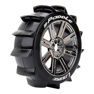 Louise RC B-Paddle 1:8 Fr/Rr Soft Hex 17mm Spoke Black Chrome (L-T3249SBC)