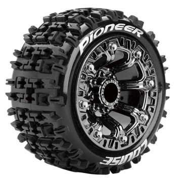 Louise RC ST-Pioneer 1:16 Soft Spoke Black Chrome Trx 1:16 (L-T3278SBC)