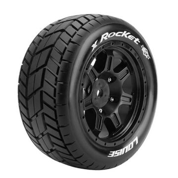 Louise RC X-Rocket Black Mounted Arrma Kraton 8S Hex 24mm (L-T3295BM)