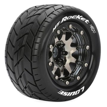 Louise RC MT-Rocket 1:10 Soft Bead-Lock/1/2 Offset Hex 12mm Black Chrome (L-T3307SBCH)