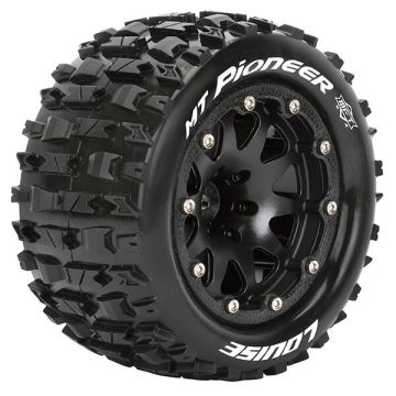 Louise RC MT-Pioneer 1:10 Soft Bead-Lock/0 Offset Hex 12mm Black (L-T3308SB)