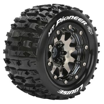Louise RC MT-Pioneer 1:10 Soft Bead-Lock/1/2 Offset Hex 12M Black Chrome (L-T3308SBCH)