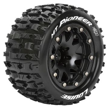 Louise RC MT-Pioneer 1:10 Soft Bead-Lock/1/2 Offset Hex 12M Black (L-T3308SBH)