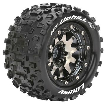 Louise RC MT-Uphill 1:10 Soft Bead-Lock/0 Offset Hex 12mm Black Chrome (L-T3309SBC)