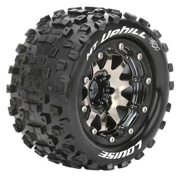 Louise RC MT-Uphill 1:10 Soft Bead-Lock/1/2 Offset Hex 12mm Black Chrome (L-T3309SBCH)