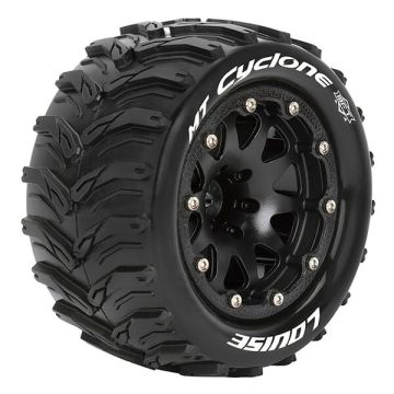 Louise RC MT-Cyclone 1:10 Soft Bead-Lock/0 Offset Hex 12mm Black (L-T3310SB)