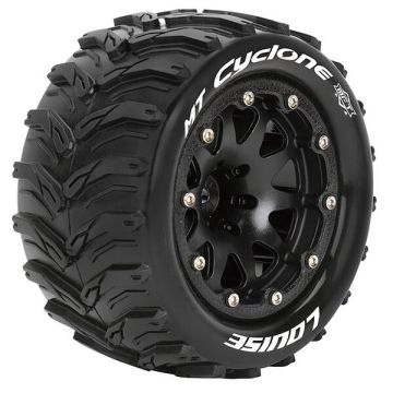 Louise RC MT-Cyclone 1:10 Soft Bead-Lock/1/2 Offset Hex 12M Black (L-T3310SBH)