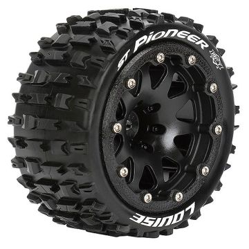 Louise RC ST-Pioneer 1:10 Soft Bead-Lock/0 Offset Hex 12mm Black (L-T3312SB)