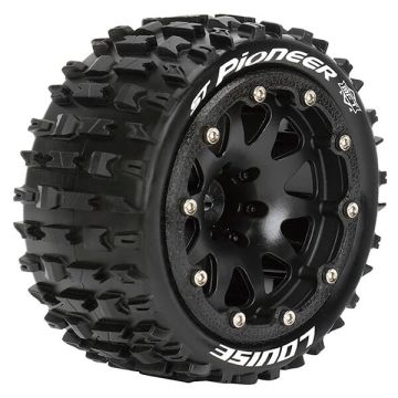 Louise RC ST-Pioneer 1:10 Soft Bead-Lock/1/2 Offset Hex 12M Black (L-T3312SBH)