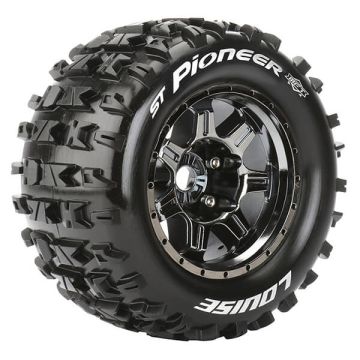 Louise RC ST-Pioneer 1:8 Sport 0" Offset Hex 17mm Black Chrome (L-T3325BC)