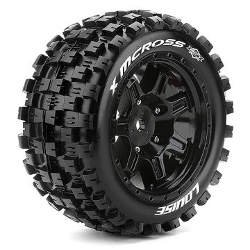 Louise RC X-MCRoss Black Xmaxx Mounted 24mm Hex (L-T3352B)