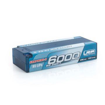 LRP Lipo 6000mAh Mid Shorty Stock Spec - 7.6V (LRP430263)