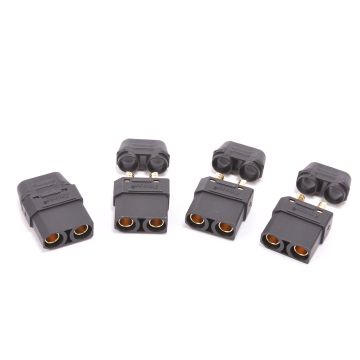 Monkey King XT90 Plug With Sheath Female Only Black - 4pcs (MK2910HFBK)