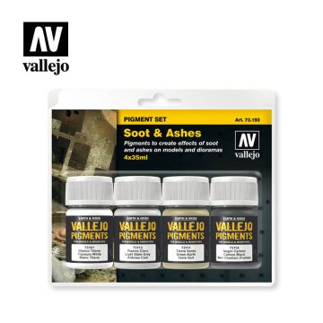 AV Vallejo Pigment Set - Soot & Ashes (VAL73193)