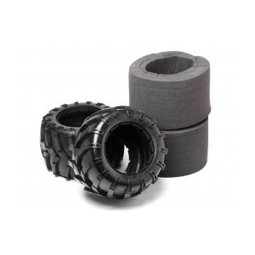 Maverick Tyres w/Inserts 2 Pcs (Blackout MT) (MV24106)