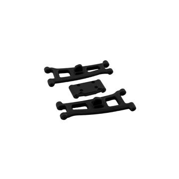 RPM Assoc GT2/SC10 Front A-Arms & Bulkhead - Black (RPM70762)