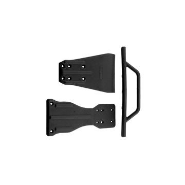 RPM SC10 Fr. Bumper, Skidplate & Chassis Brace - Black (RPM70902)