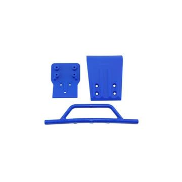 RPM Front Bumper & Skid Plate For Traxxas Slash 4X4 - Blue (RPM80025)