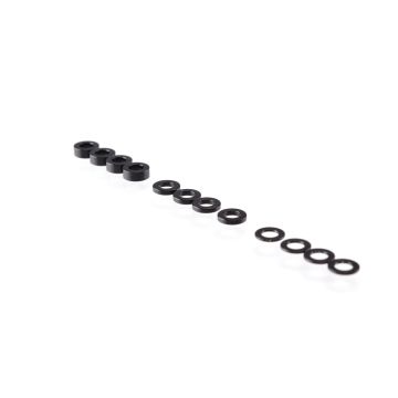 RUDDOG 3mm Washer Set Black (0.5mm/1.0mm/2.0mm) (RP-0110-BLK)
