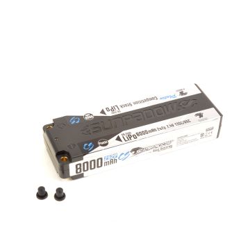 Sunpadow LiPo 8000-2S2P-7.4V-130C Stick Platin (SUJA0032)
