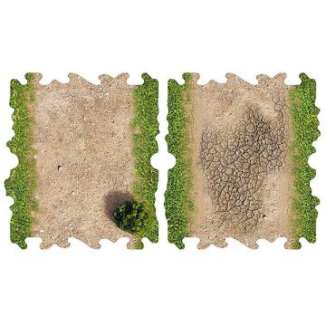 Crawler Park 2 X Dirt And Grass Half Straights For 1/24 Rc Crawler (TWDTRK005)