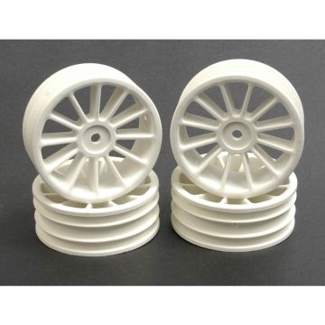 Schumacher Wheel; 12 spoke 20mm - White (Pk4) (U2171)