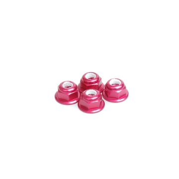 Schumacher M4 Nyloc Wheel Nut - Red Alloy (pk4) (U2810)