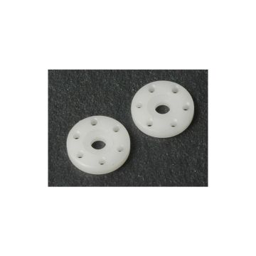 Schumacher Big Bore Piston; 6 Hole White 1.5  (pr) (U3672)