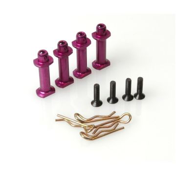 Schumacher Alloy Posts; Saddle LiPo pk4 - SV/2 (U3702)