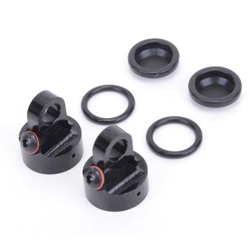 Schumacher Vented Shock Caps - Small Bore - (Pr) (U4130)