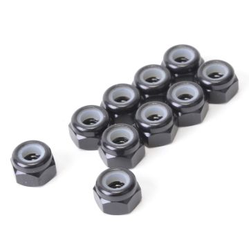 Schumacher SPEED PACK - M3 Alloy Nyloc Nuts - Black - pk10 (U4241)