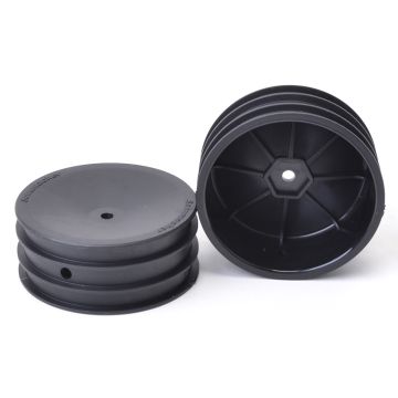 Schumacher Wheel; Hex Front - Black - 2wd - pr (U4367)