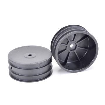 Schumacher Wheel; Hex Front  - Black - 4wd - pr (U4495)