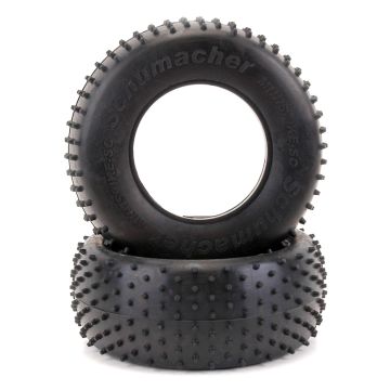 Schumacher Short Course Tyre - Mini Spike - Yellow (pr) (U6766)
