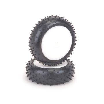 Schumacher Mini Spike2 -Pre-Glued Yellow Front 4WD hex (pr)  (U6793)