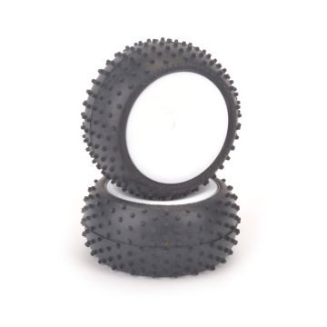 Schumacher Mini Spike2 -Pre-Glued Yellow Rear Hex Drive(pr)  (U6794)