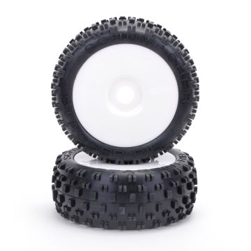 Schumacher Stagger Rib 1/8th - Silver - Pre-Glued  (pr) (U6808)