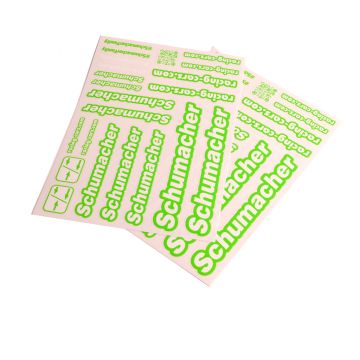 Schumacher Decal Sheet - Neon Green - pk2 (U8588)