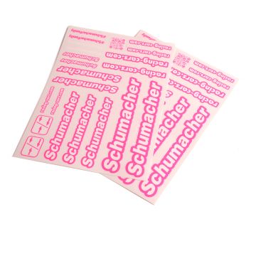 Schumacher Decal Sheet - Neon Pink - pk2 (U8590)