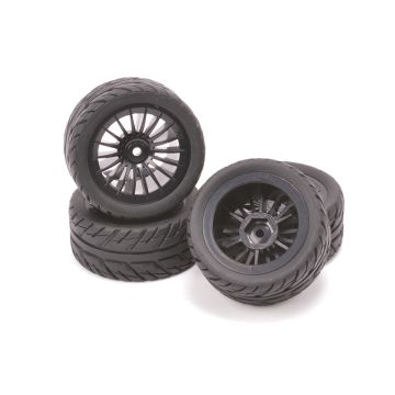 UDIRC Rally F Tyres Black Wheels 4pcs (UD1604-005A)